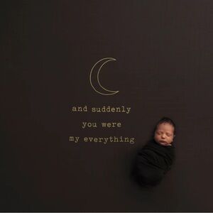 Coveted Things - Organic Swaddle Blanket (and suddenly you were everything)